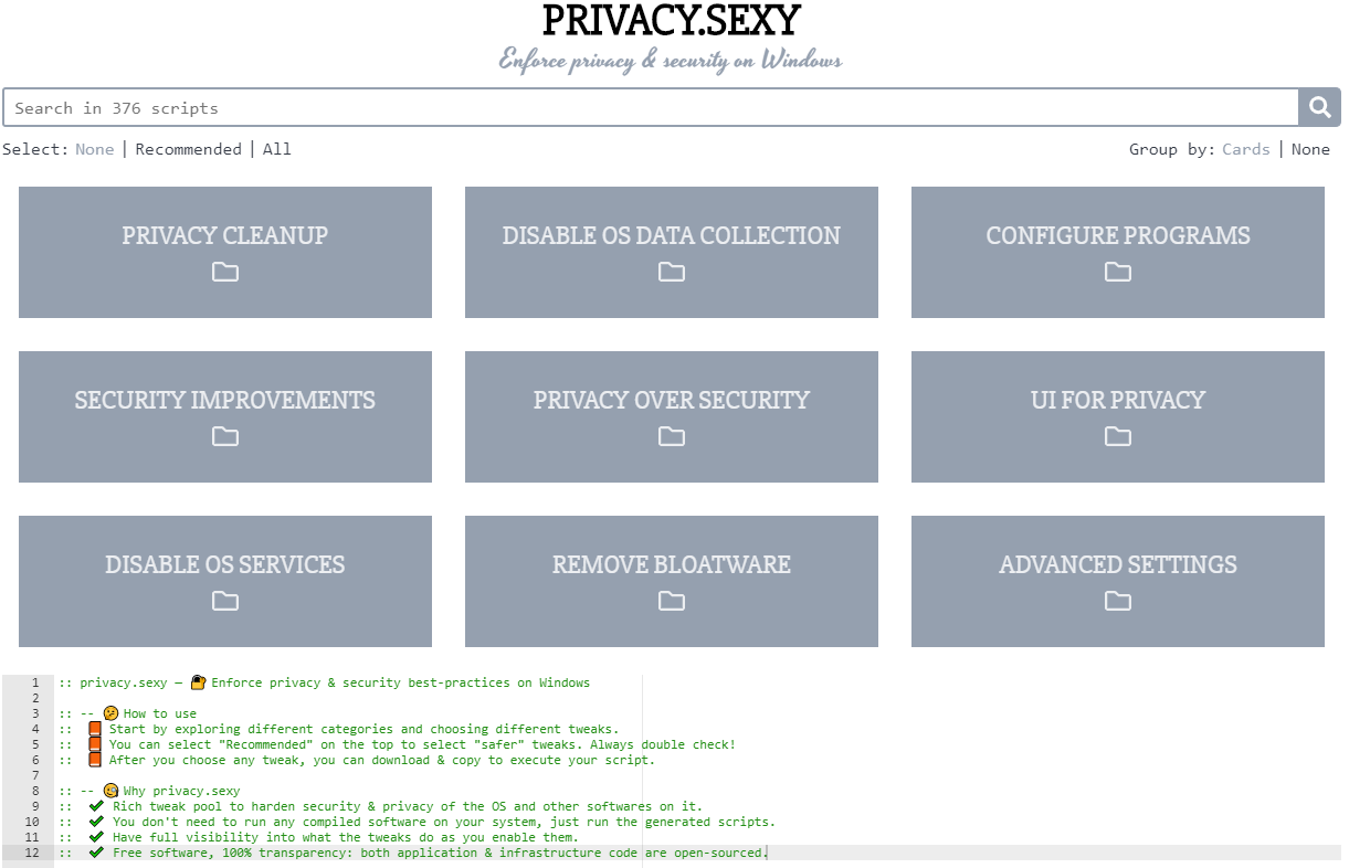 privacy.sexy application