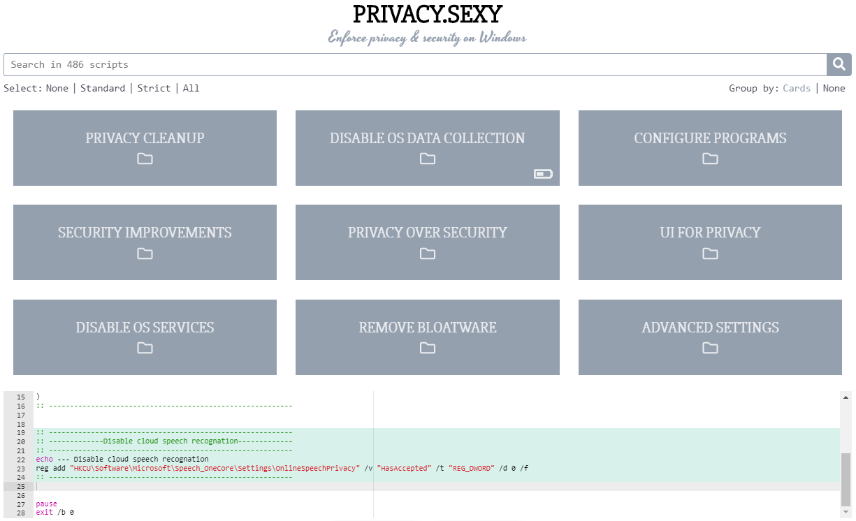 privacy.sexy application